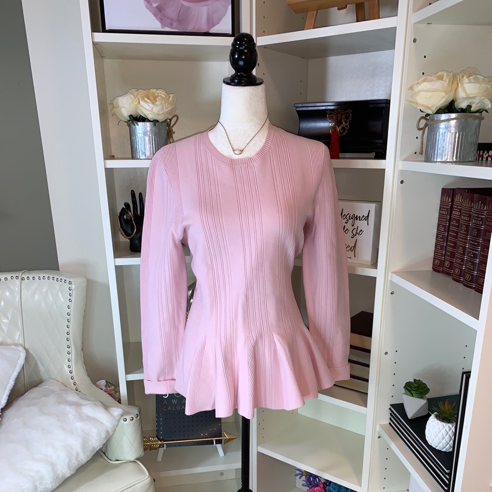 Ted Baker NWT pink sweater w/ flared bottom